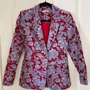 Alice & Olivia Floral Brocade Blazer